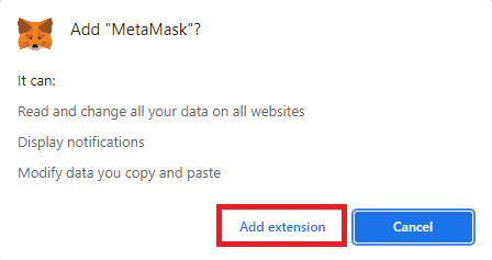 MetaMask Add Extension