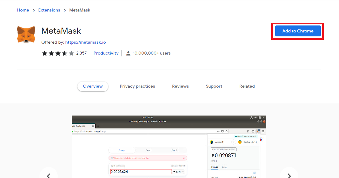 MetaMask Add To Chrome