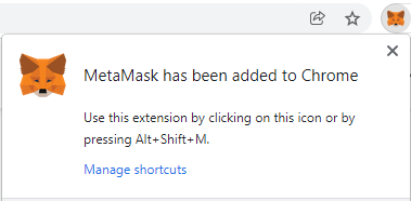 MetaMask Added To Chrome