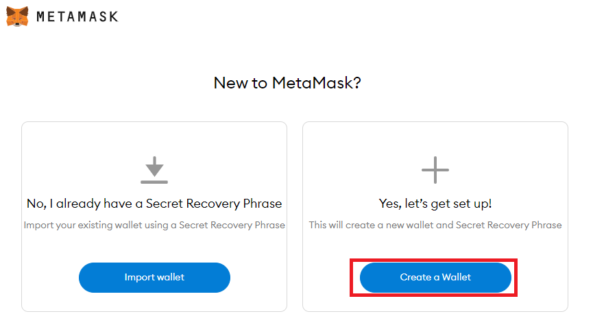 MetaMask Create Wallet
