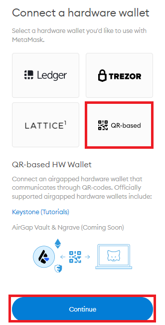 MetaMask Select QR Based Signer